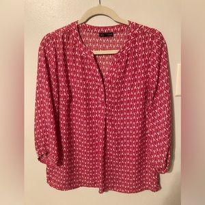 Willi Smith Pink & White Blouse